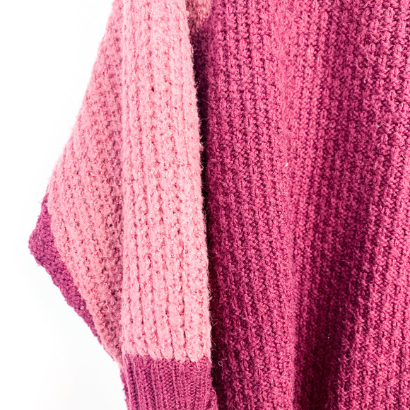 Kenar Half Sleeve Pink Colorblocked Sweater - Picture 6 of 13